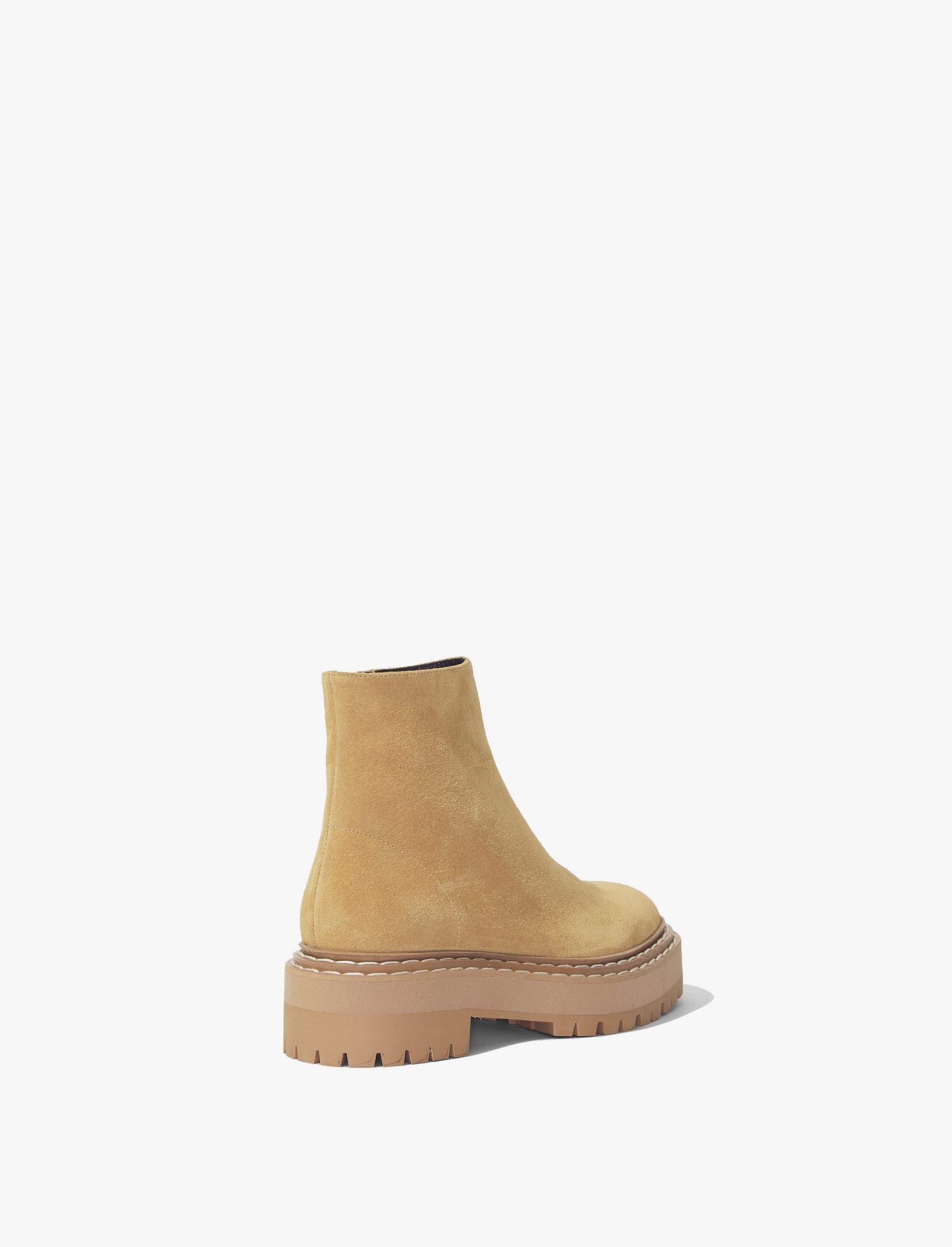 Suede Lug Sole Platform Boots - 3