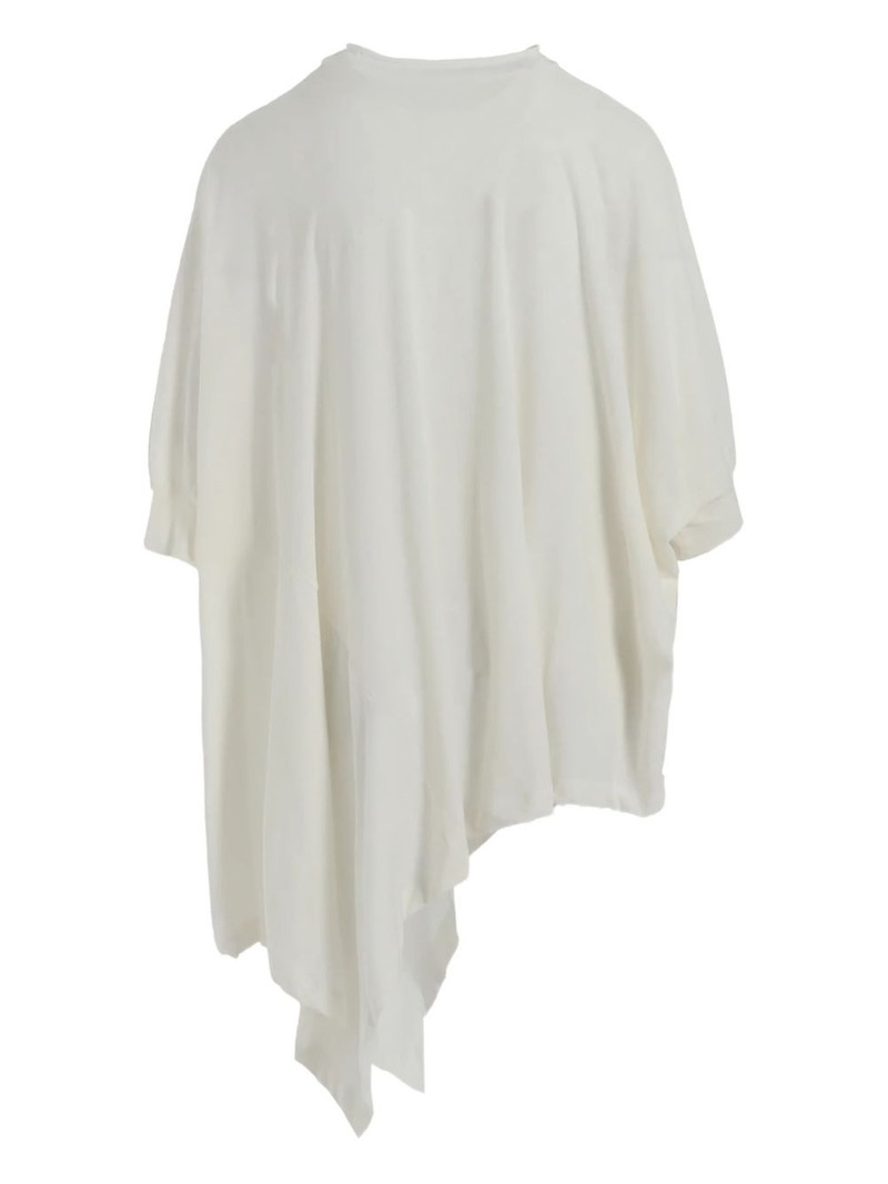 Y's asymmetric crew-neck T-shirt outlook
