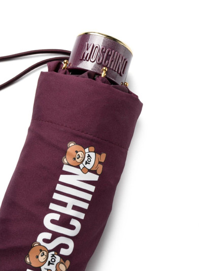 Moschino Teddy Bear logo-print foldable umbrella outlook