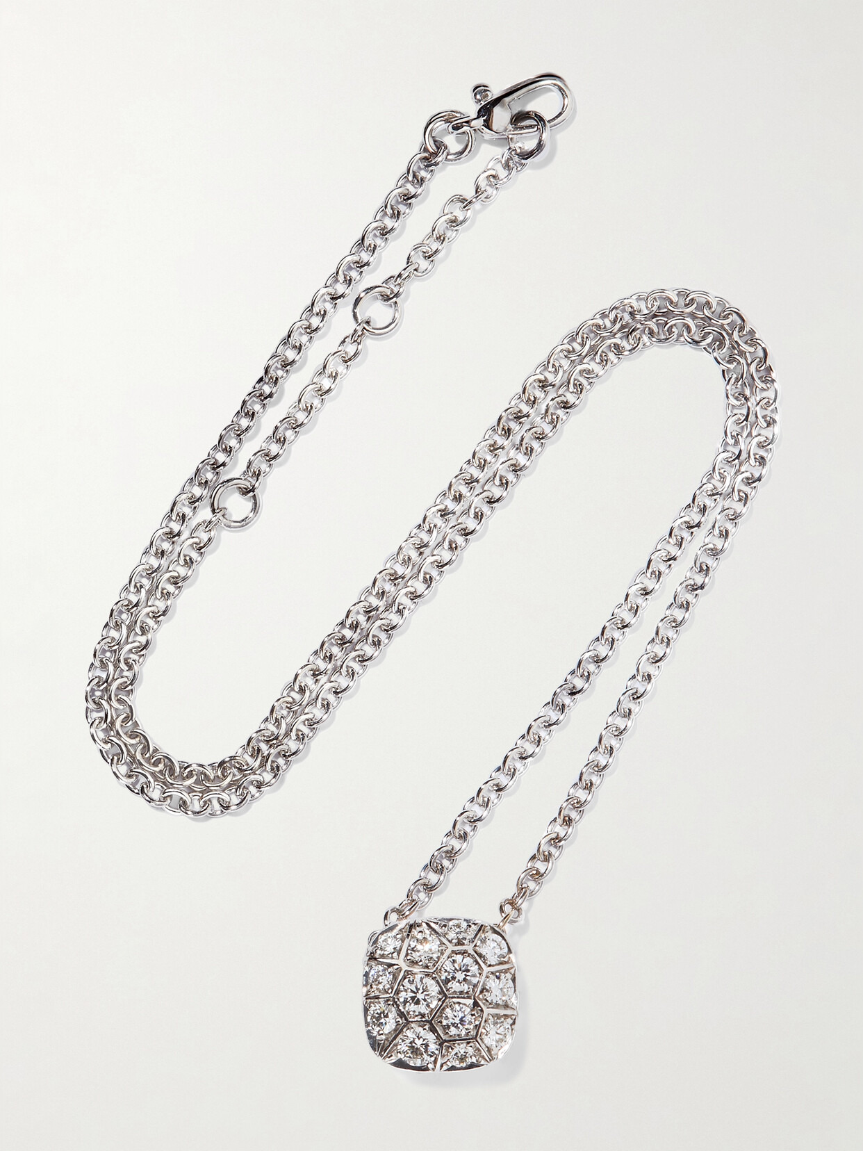 Nudo Solitaire 18-karat White And Rose Gold Diamond Necklace - 1