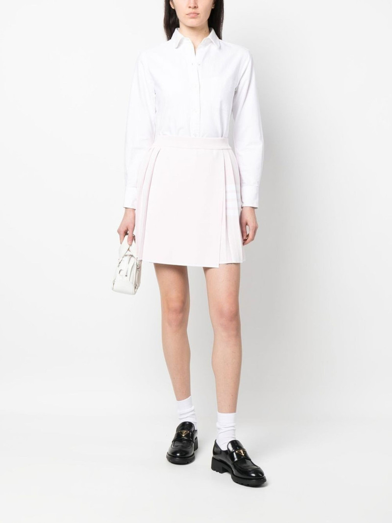 Thom Browne 4-Bar pleated miniskirt outlook