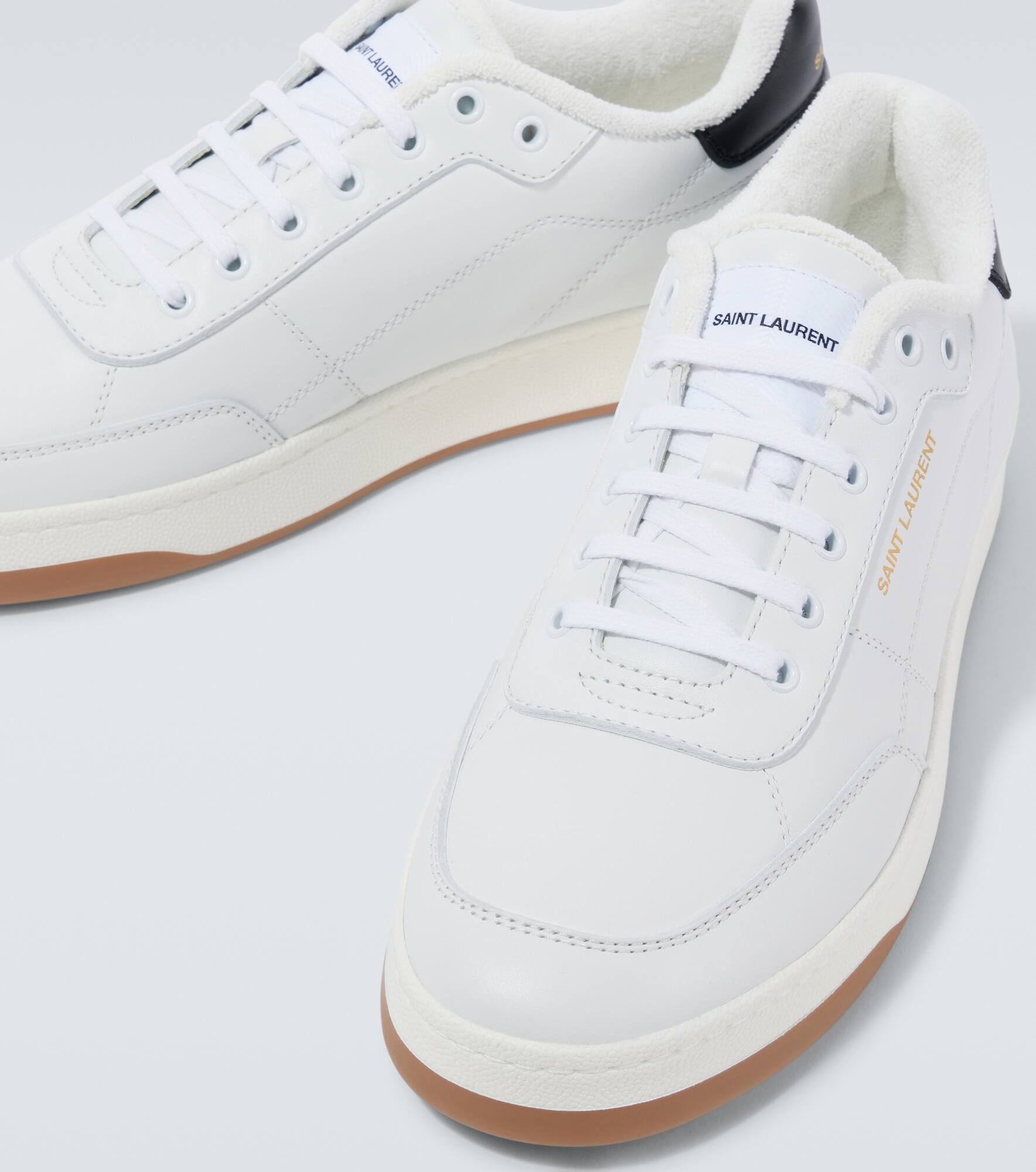 SL/61 logo leather low-top sneakers - 3