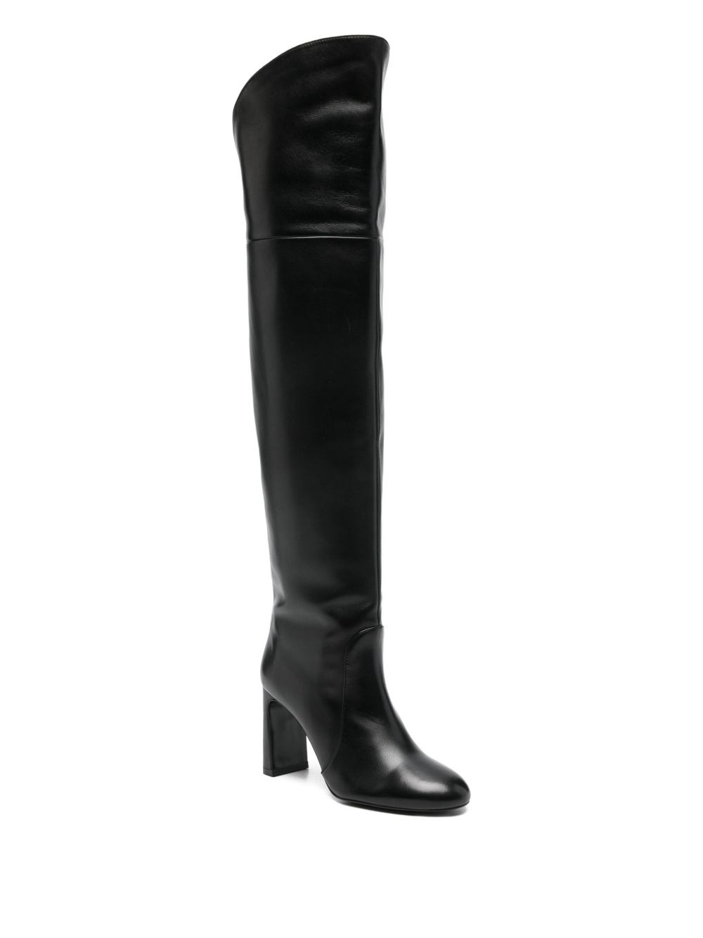 slouchy leather over-the-knee boots - 2