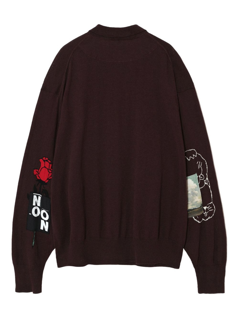 UNDERCOVER appliqué flower sweater outlook