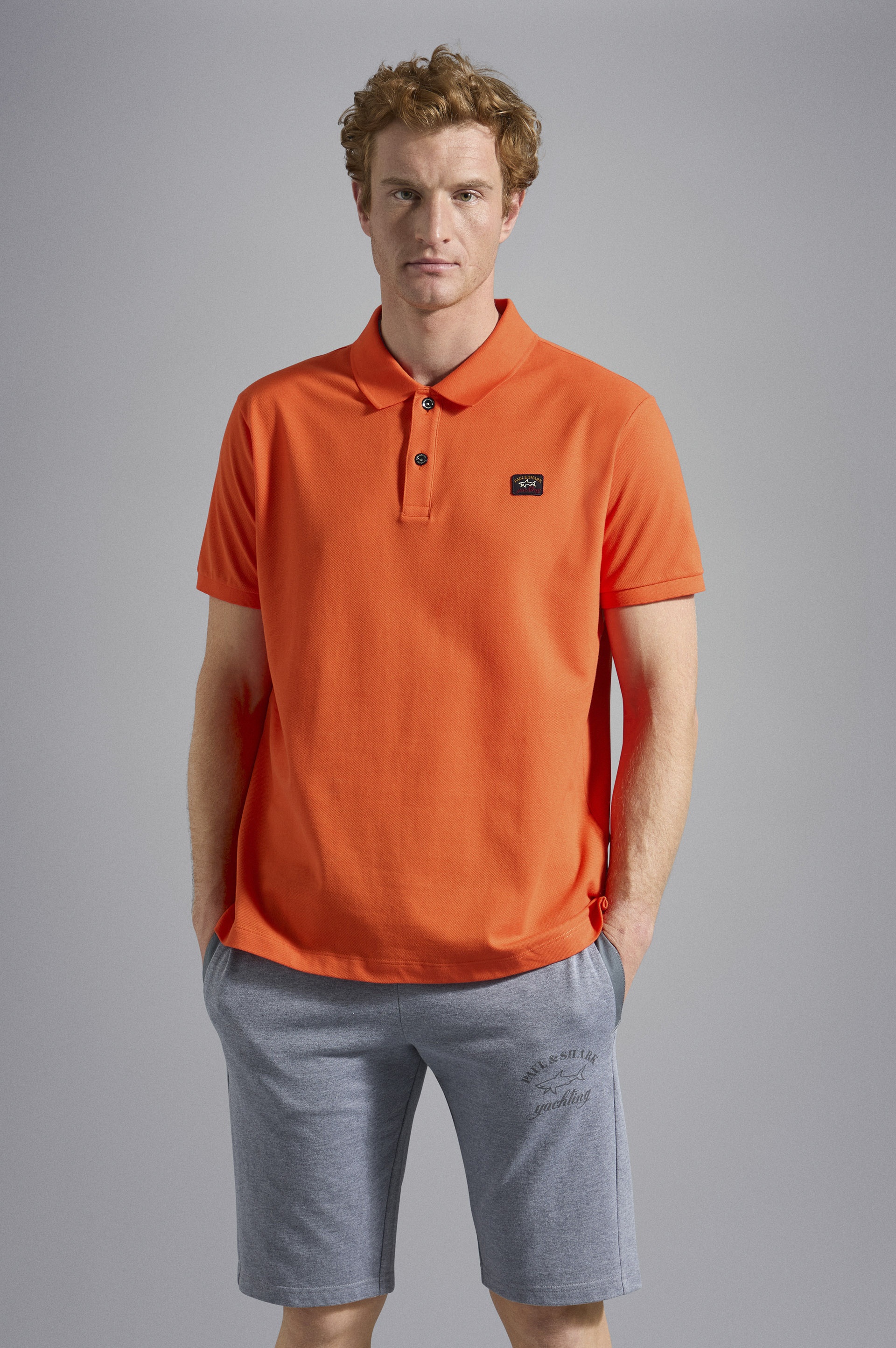 COTTON PIQUÉ POLO WITH ICONIC BADGE - 6