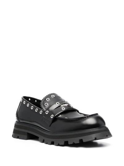 Alexander McQueen eyelet-embellished chunky loafers outlook