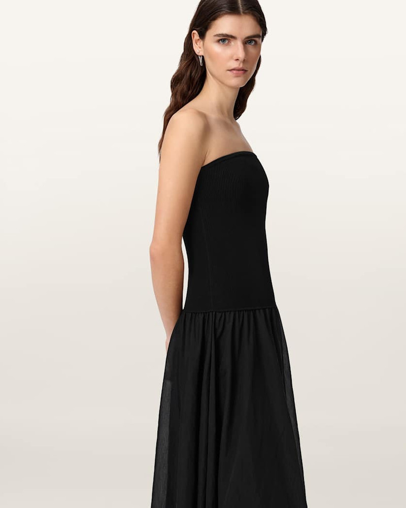 ALLSAINTS TEGAN HYBRID BODYCON MAXI DRESS outlook