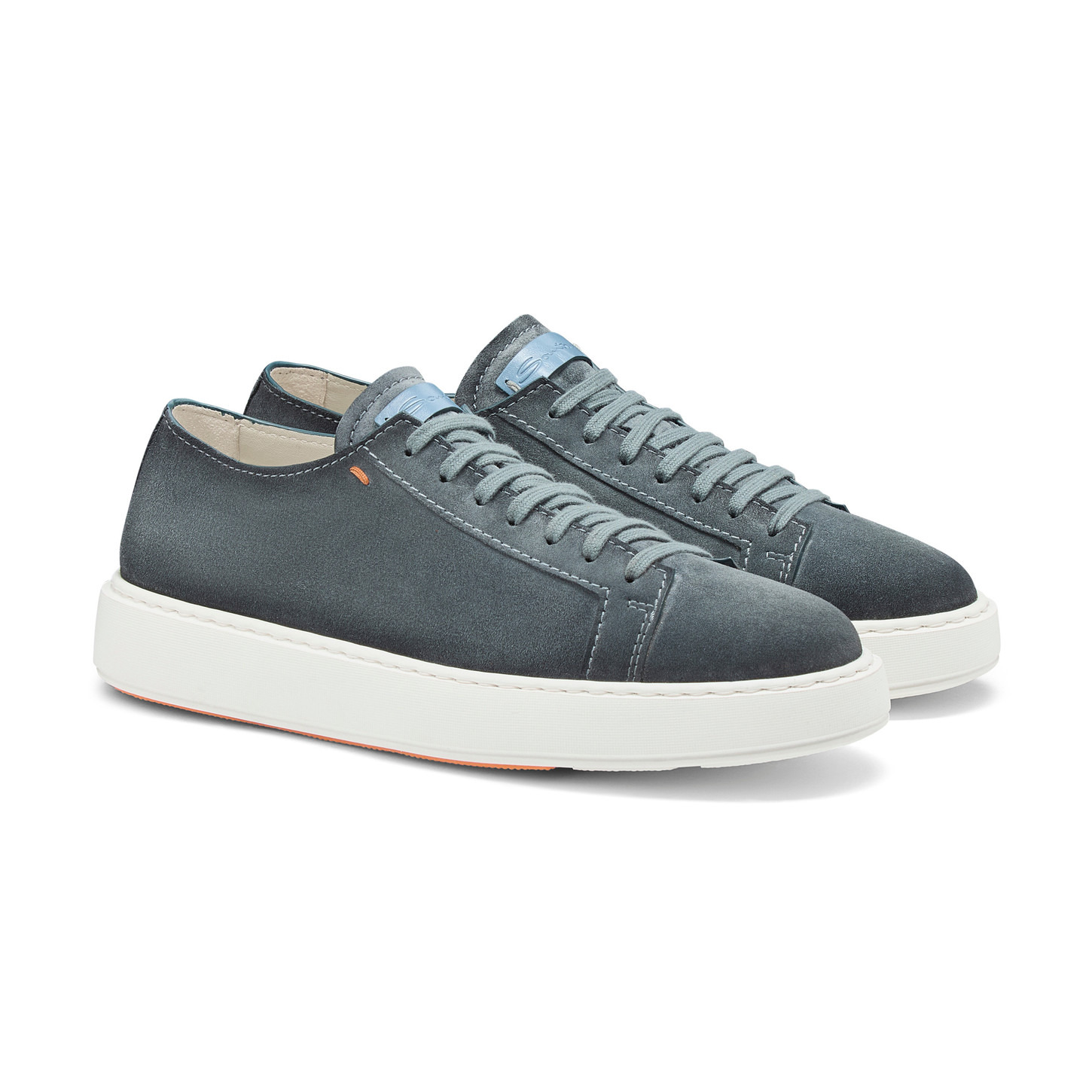 Men's light blue suede sneaker - 3