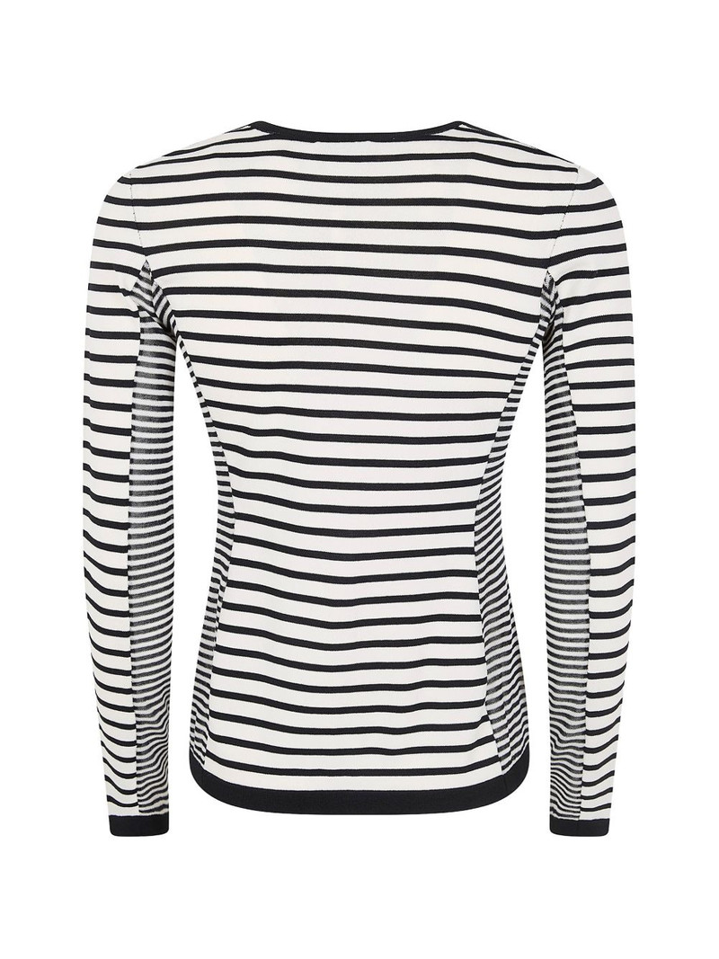 ELISABETTA FRANCHI button striped cardigan outlook