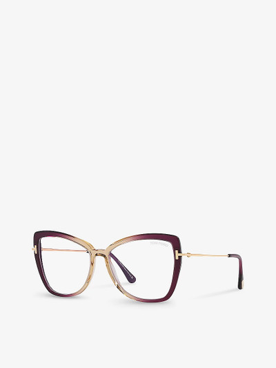 TOM FORD TR001665 butterfly-frame acetate optical glasses outlook