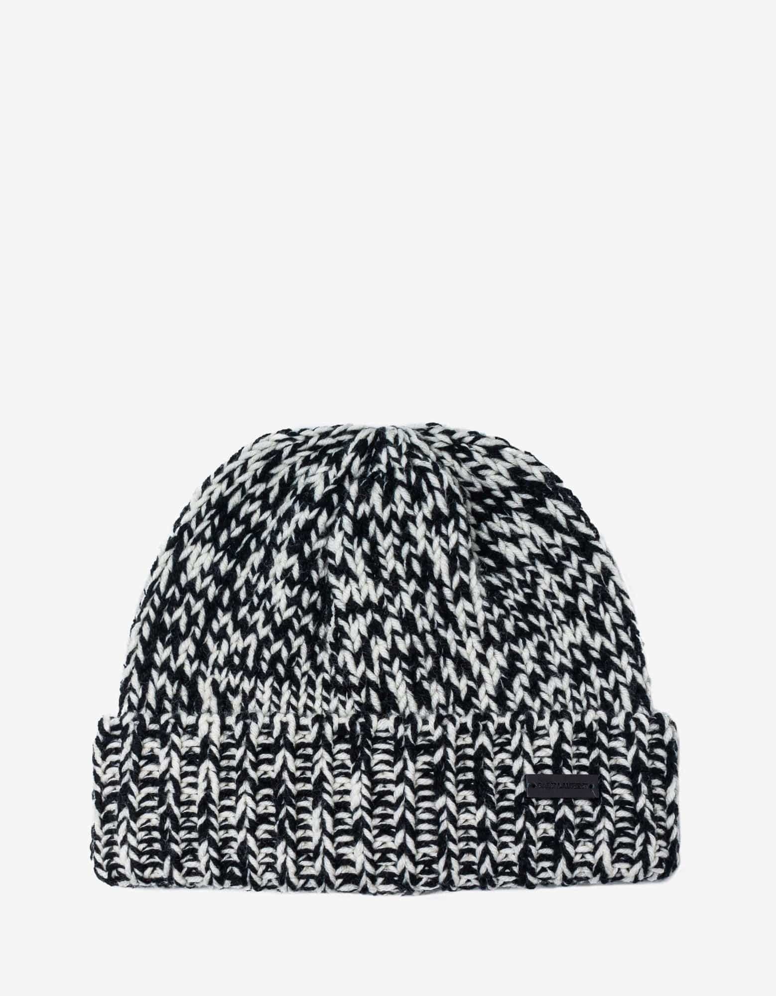 Black & White Beanie Hat - 1