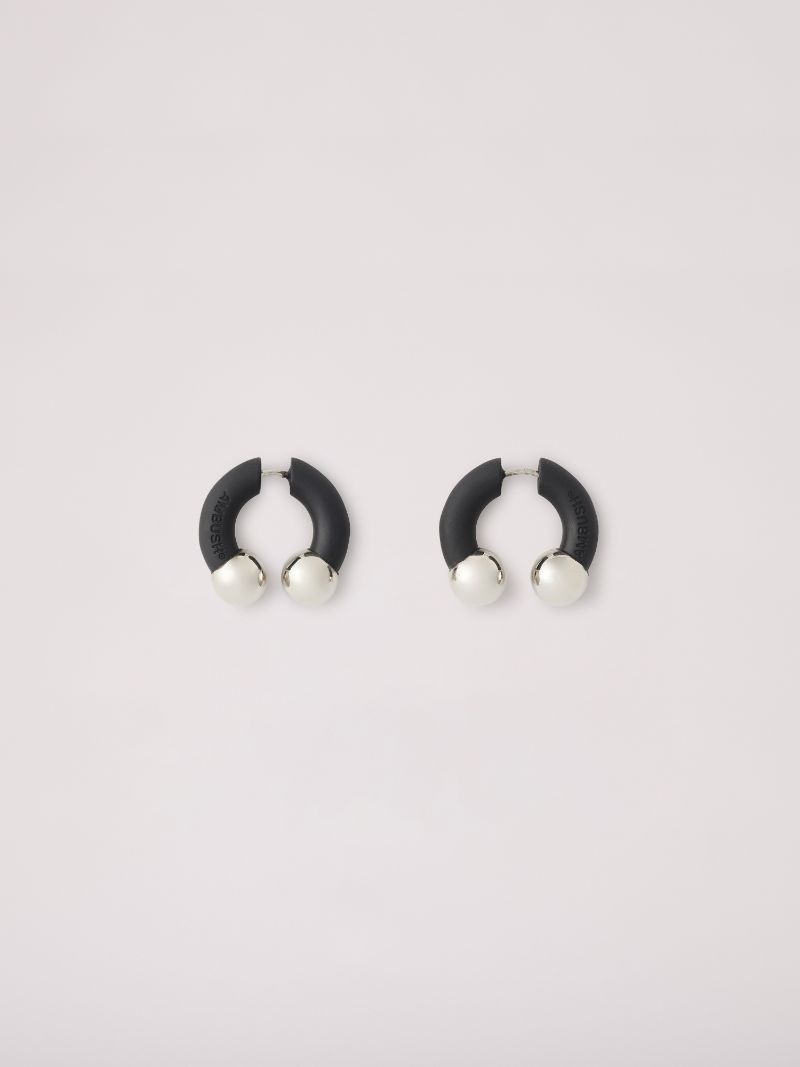 COLORED SMALL BARBELL EARRINGS - 1