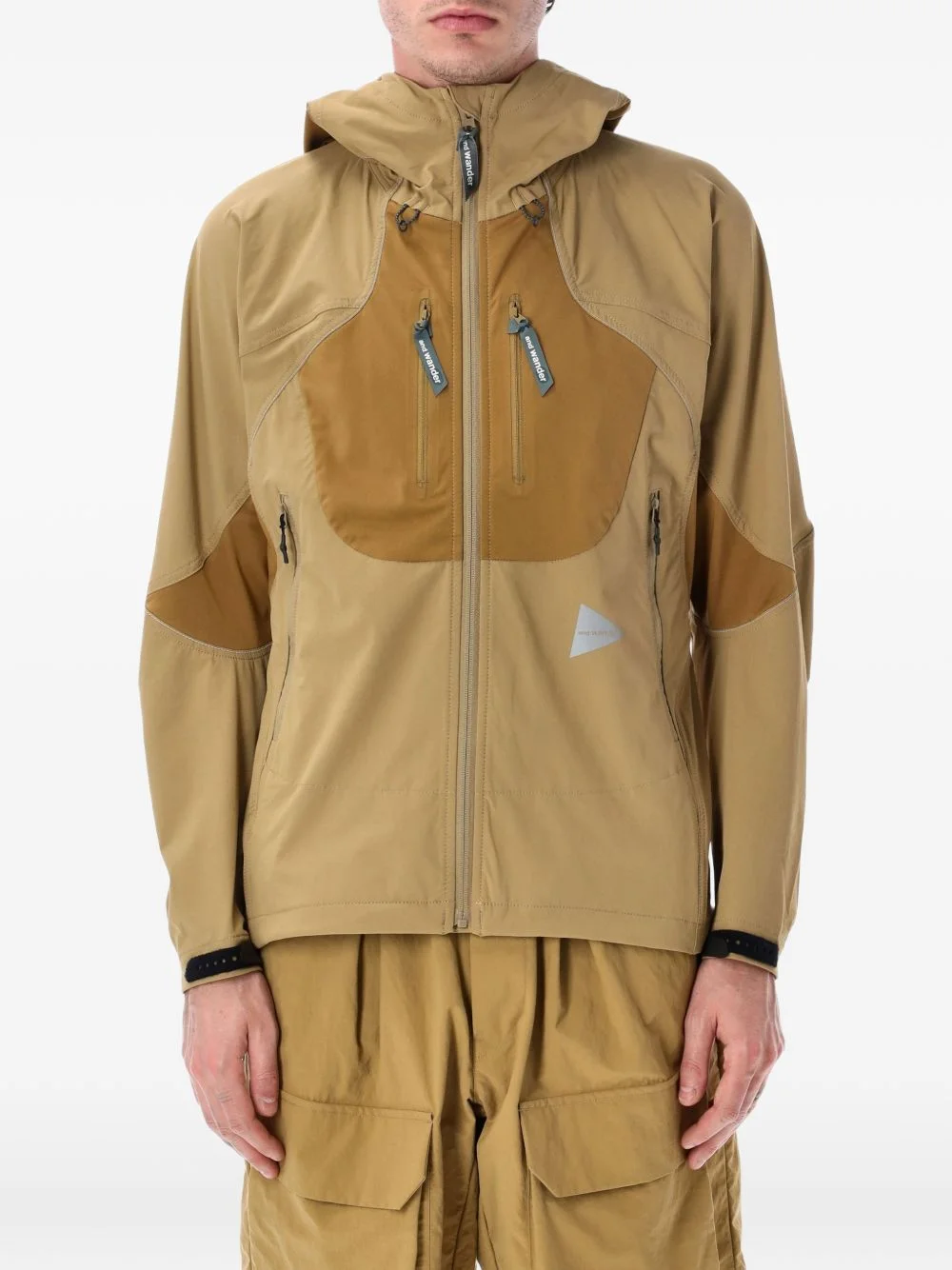 zip panelled jacket - 1
