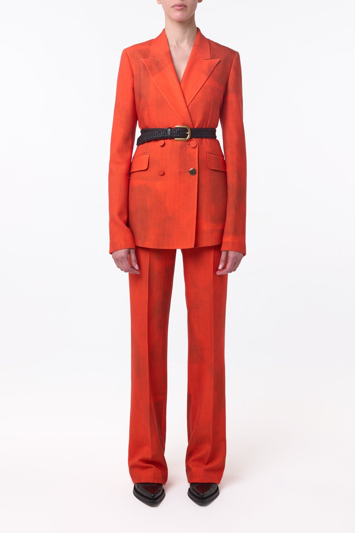Vesta Flare Pant in Spice Virgin Wool - 3