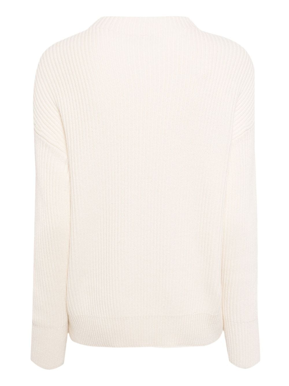 crew-neck ribbed-trim jumper - 2