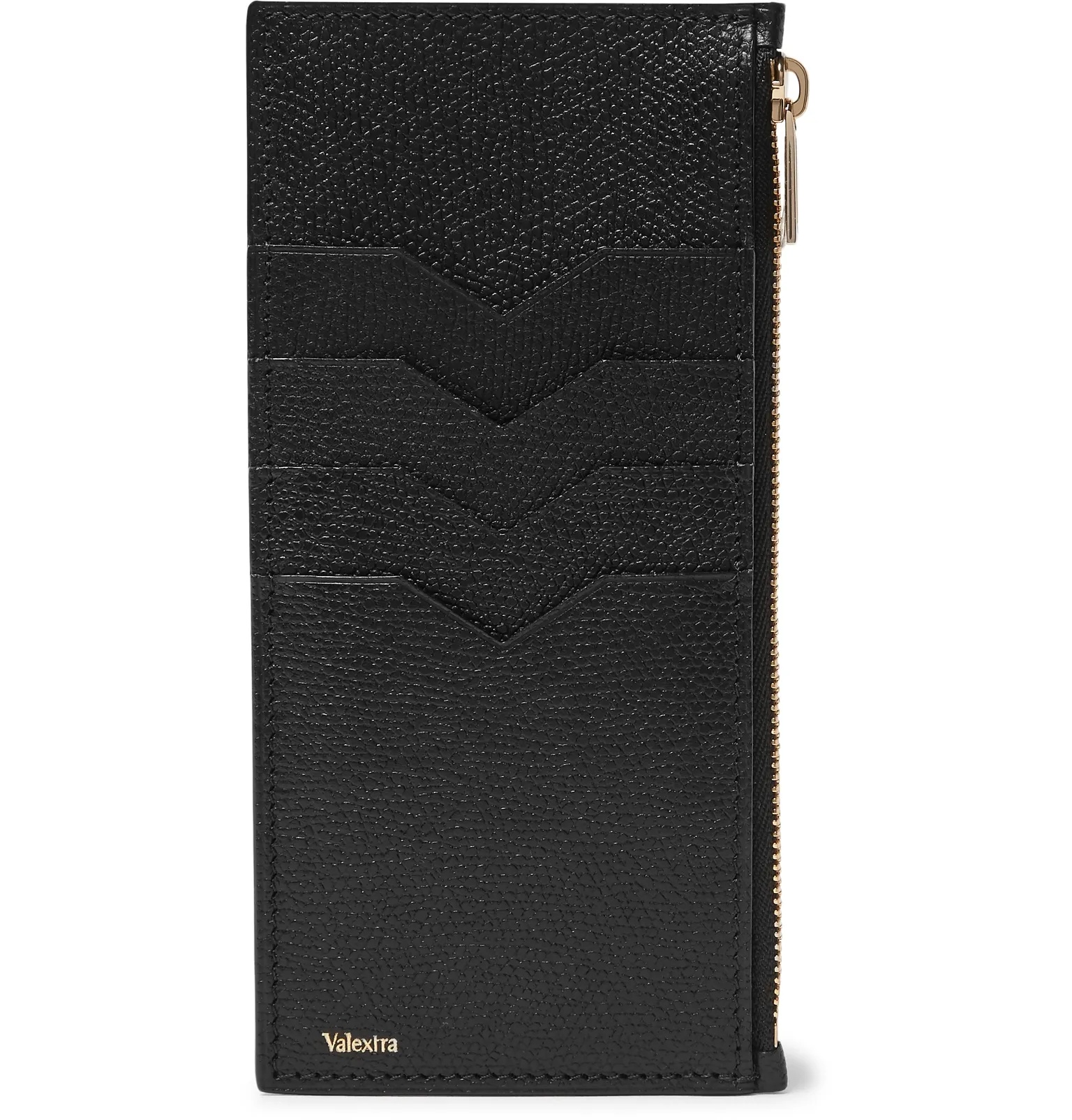 Full-Grain Leather Zipped Cardholder - 5