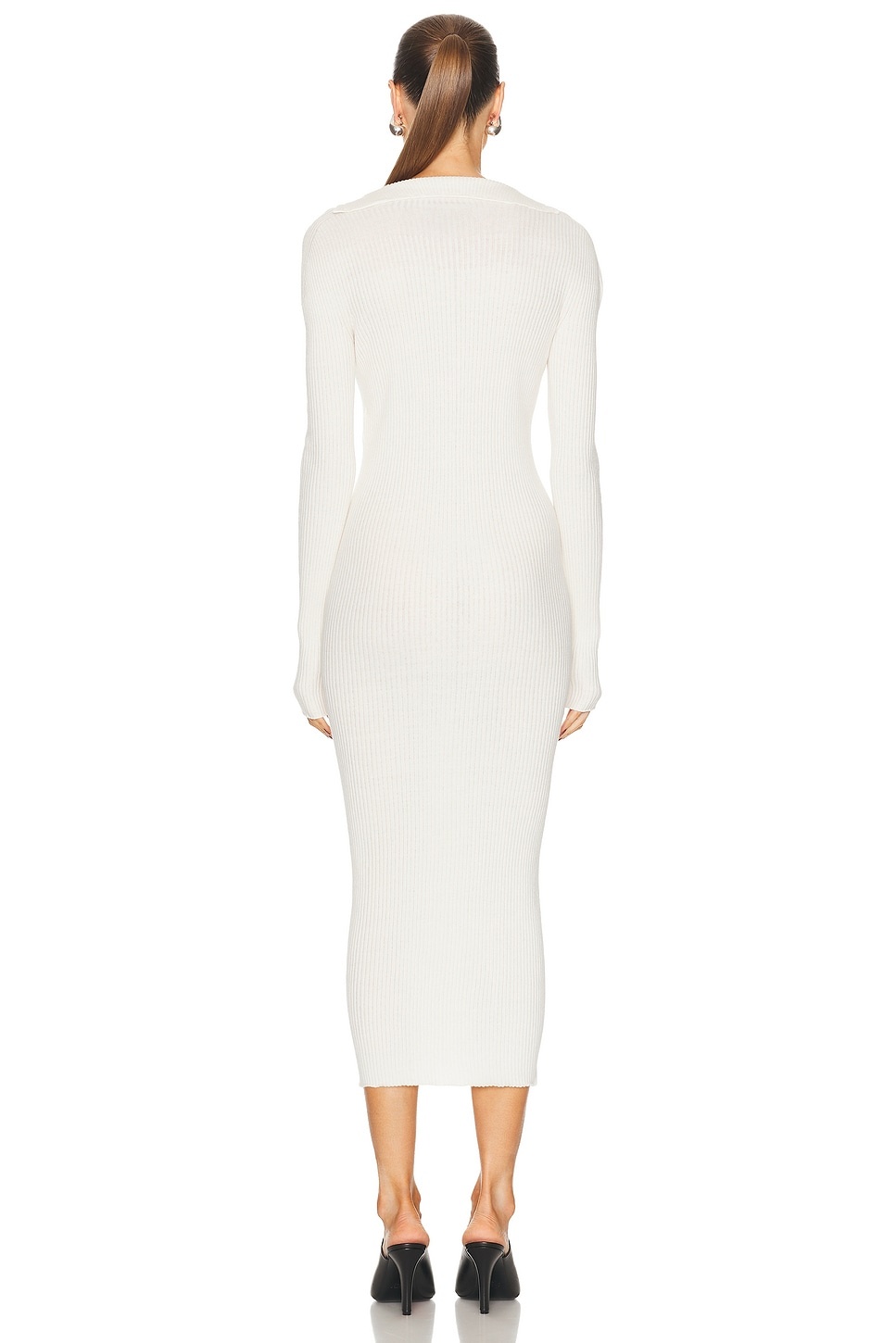 Light Rib Cardigan Long Dress - 4