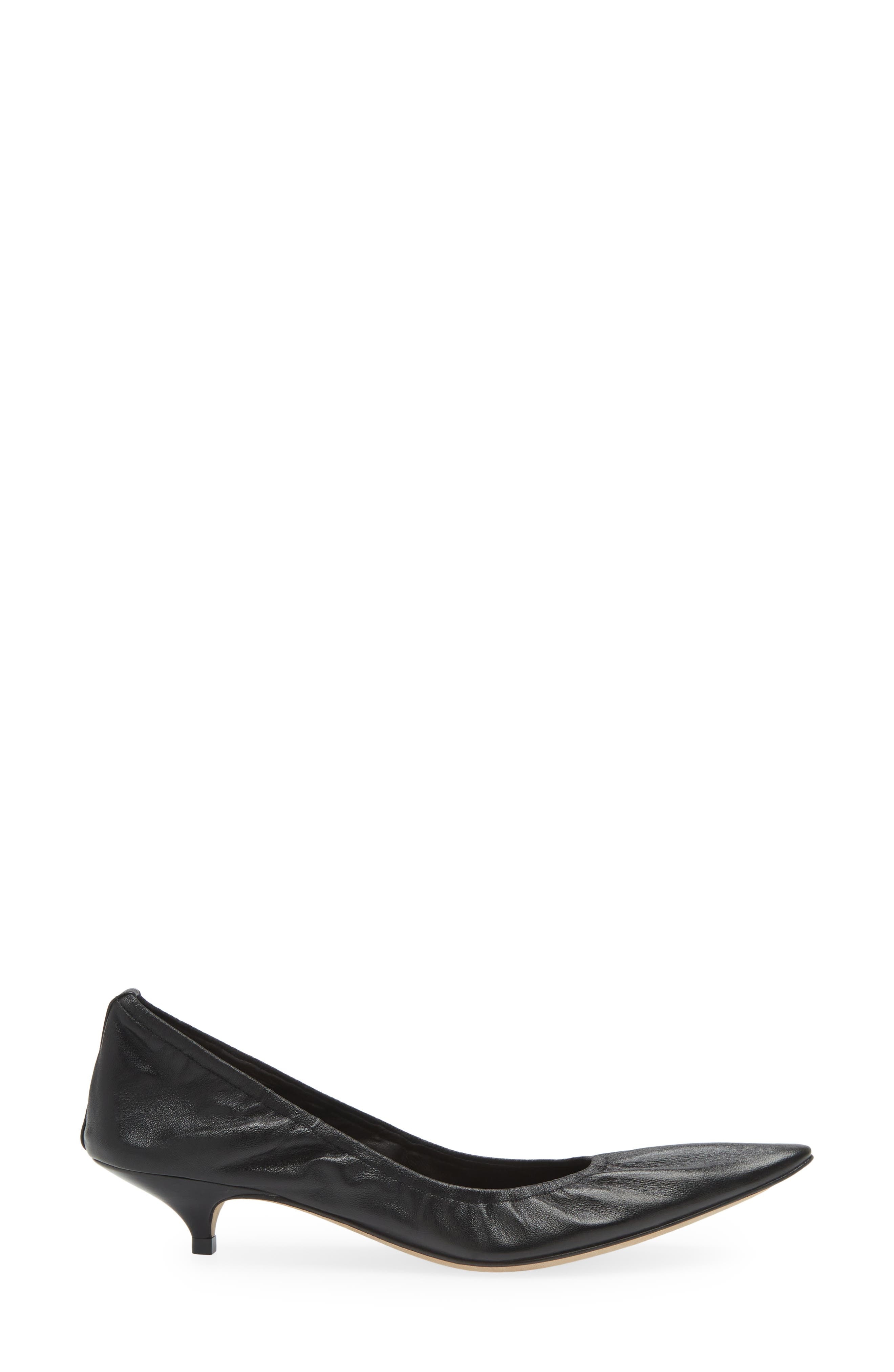 The Row Liisa Pointed Toe Kitten Heel Pump in Black at Nordstrom - 3