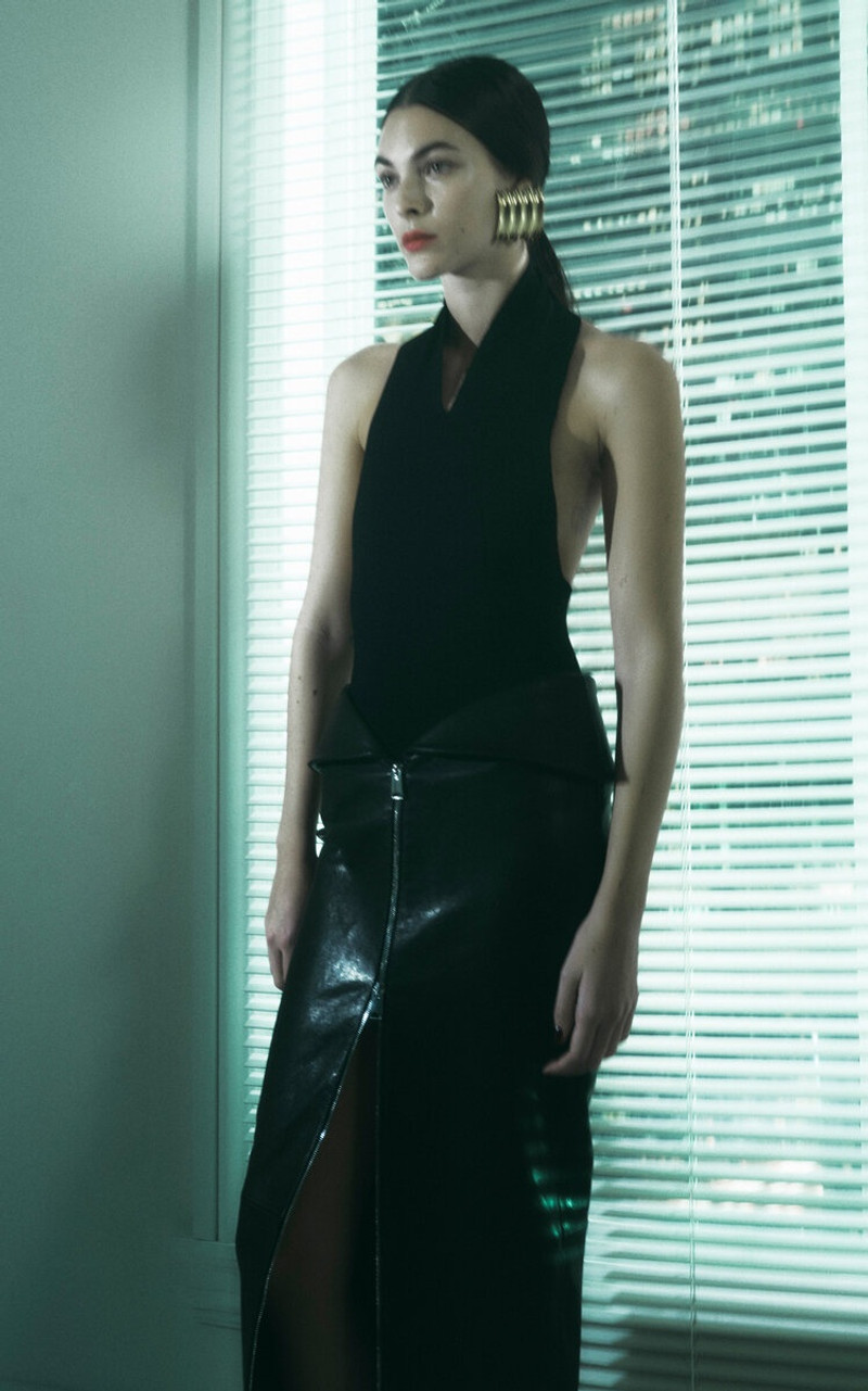 KHAITE Pepita Skirt black outlook