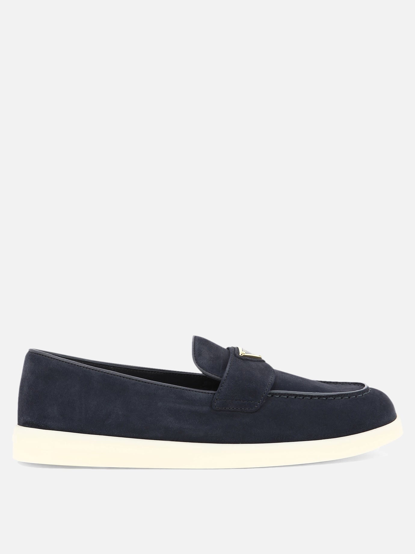 サンダル・ミュール PRADA | Suede leather loafers 1D222N 1D222N_3LOL_F0E18_F_025 Navy Suede Leather Loafers | PRADA