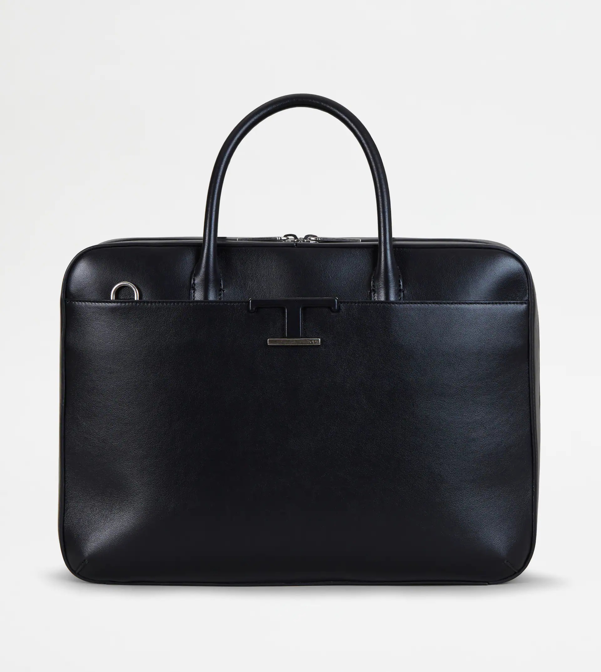 TIMELESS BRIEFCASE IN LEATHER MEDIUM - BLACK - 1