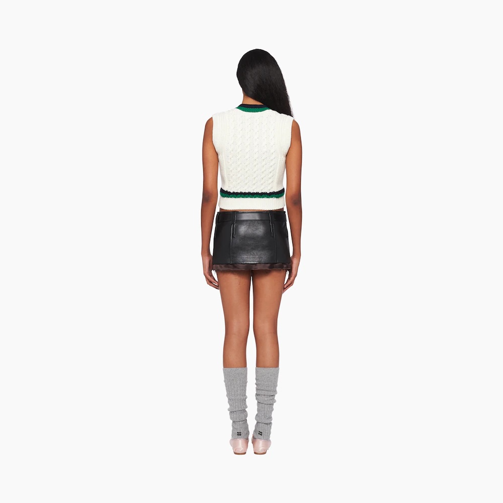 Cropped wool vest - 4