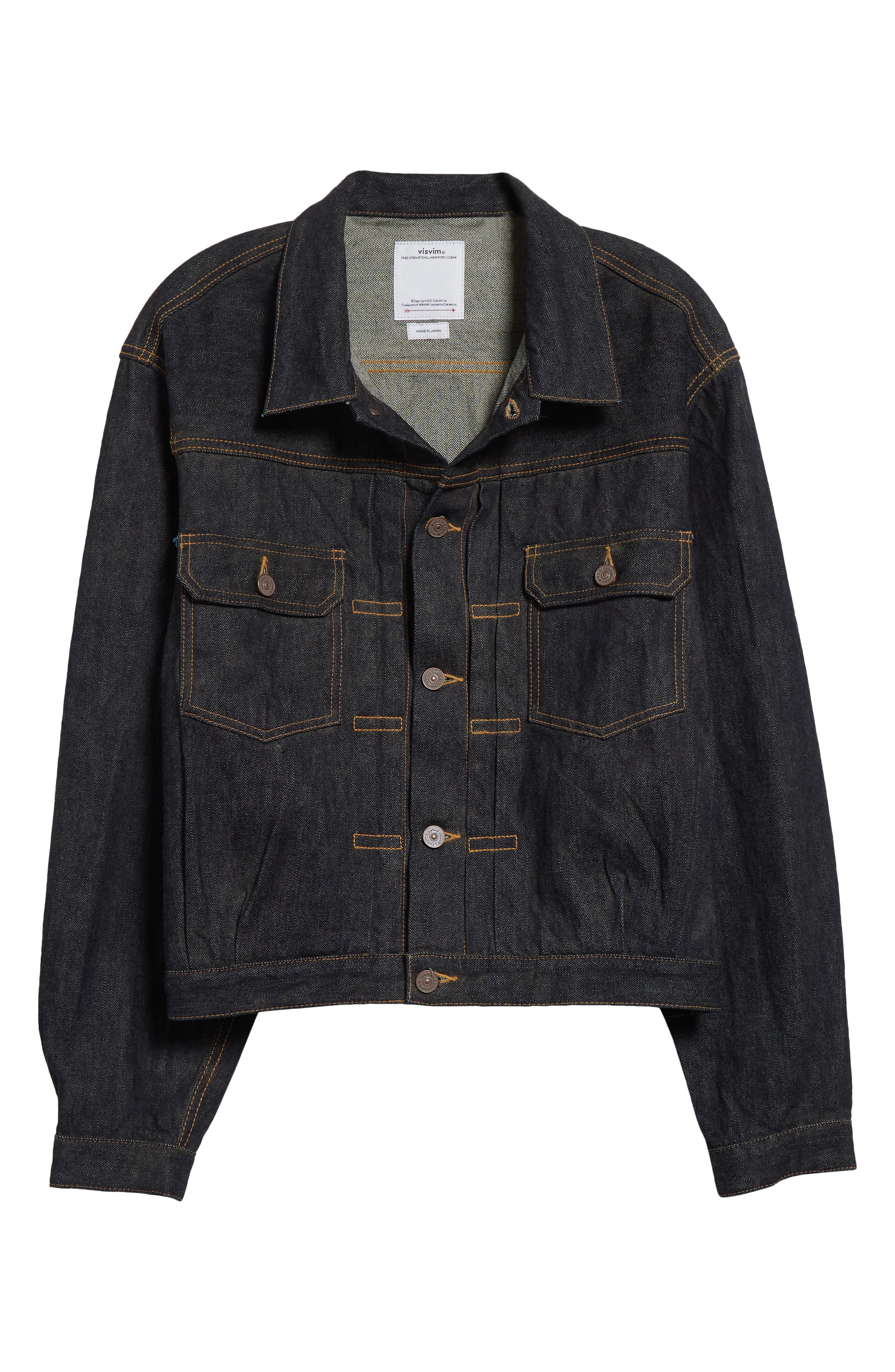 VISVIM 101X Oversize Overdyed Denim Jacket in Raw Mud Od at Nordstrom - 7