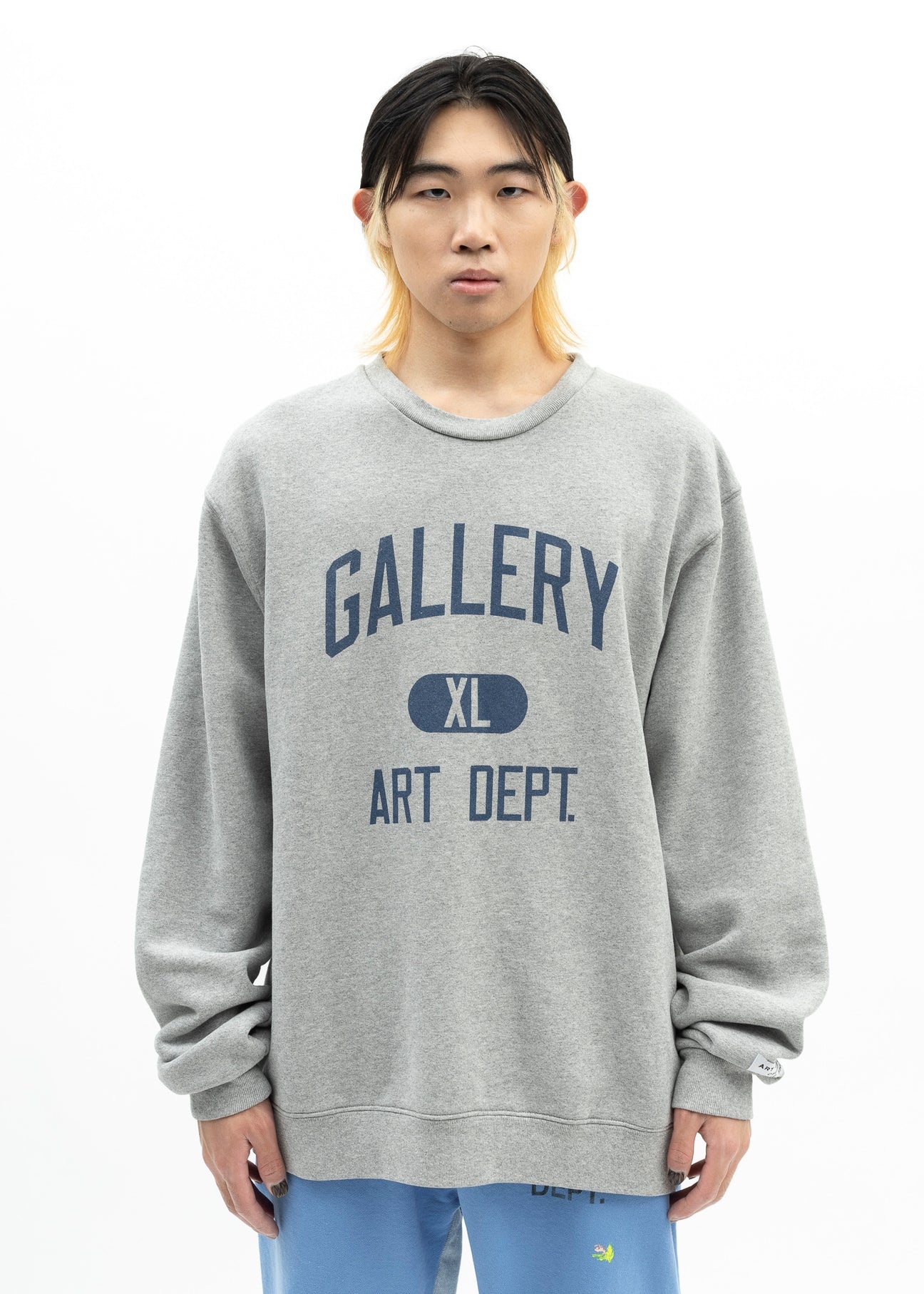 Gallery Dept Heather Grey Blue Art Dept Crewneck - 1