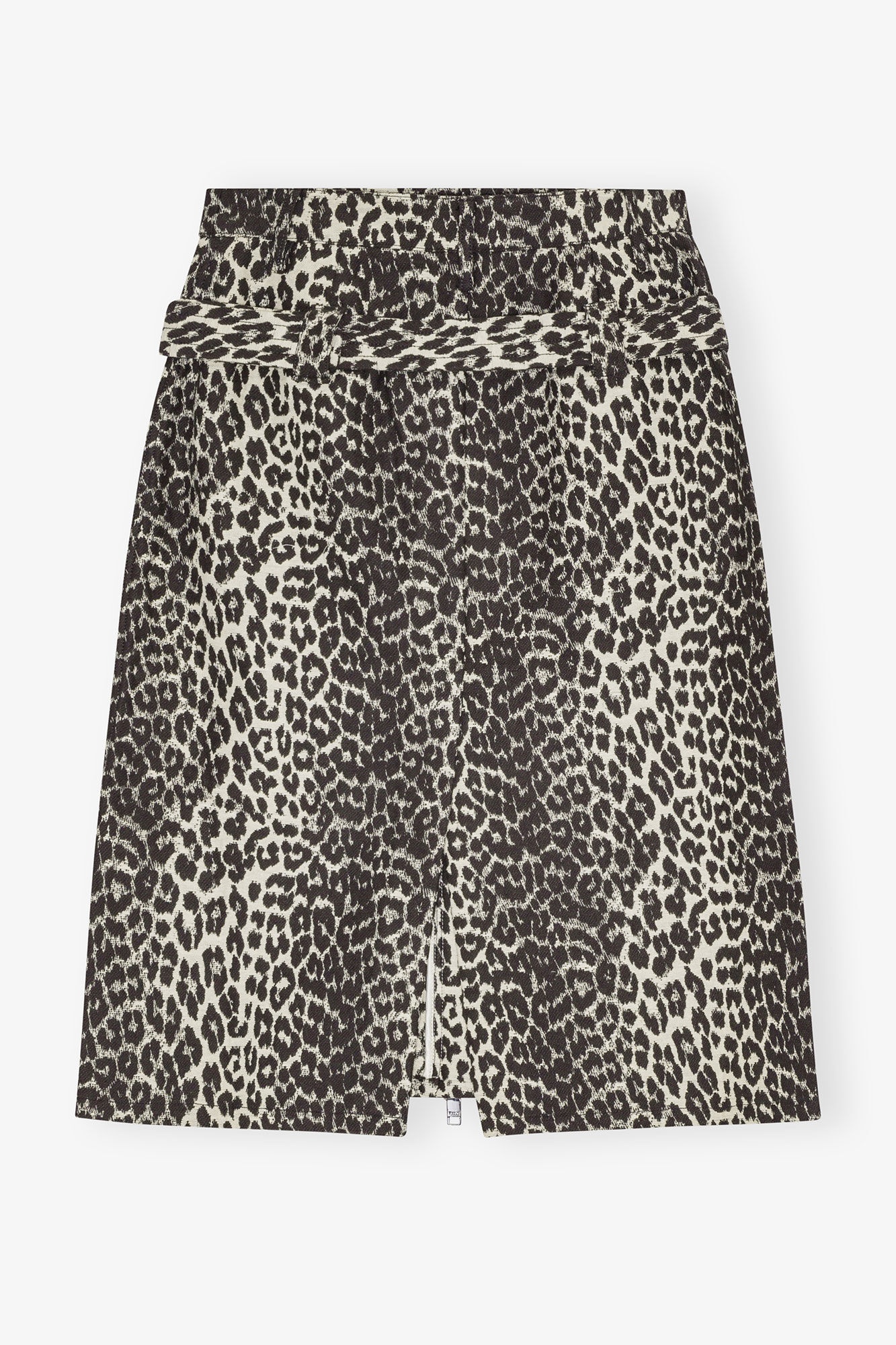 LEOPARD COTTON TWEED MIDI SKIRT - 6