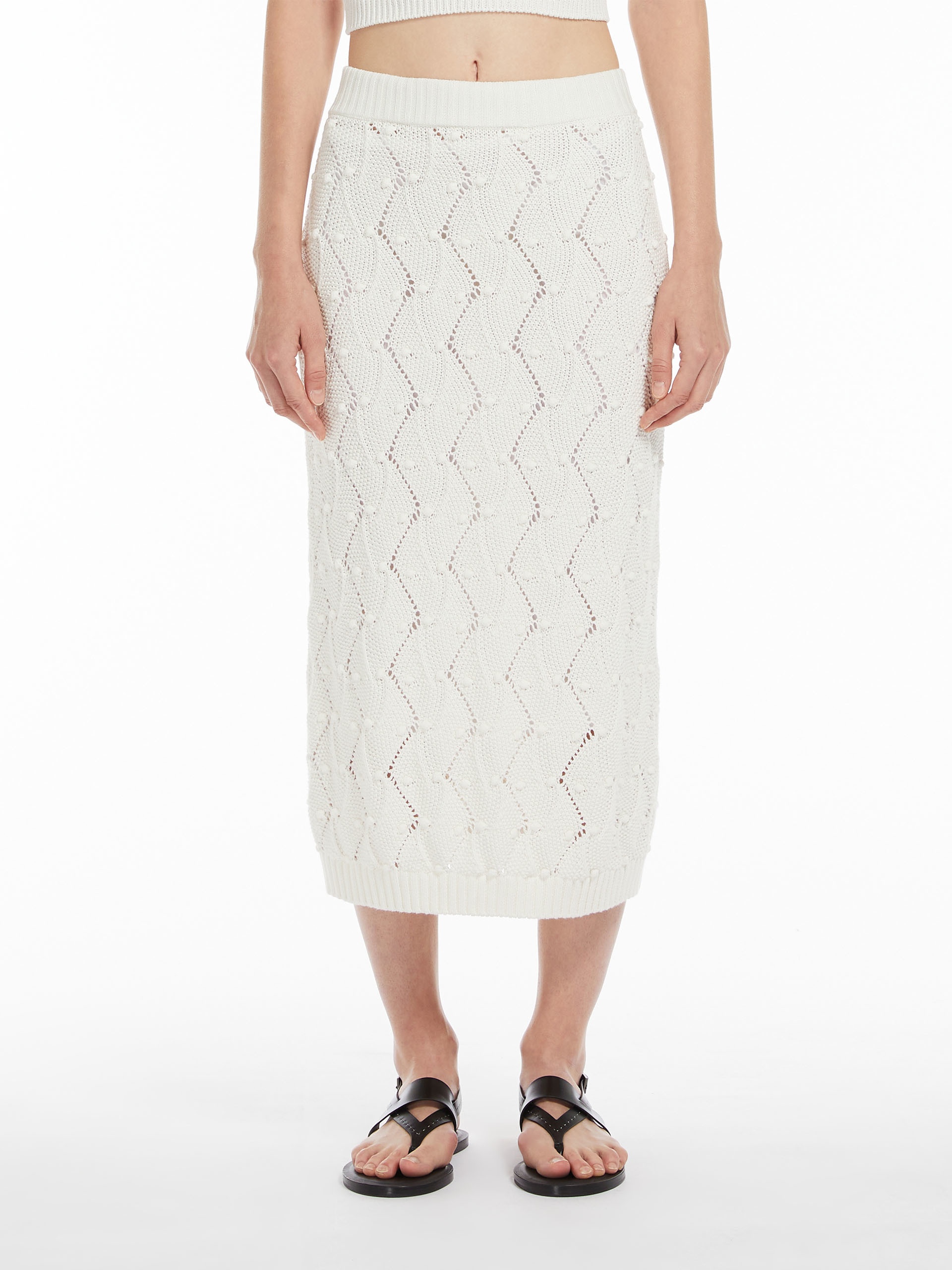 GOLOSO Argyle cotton-blend pencil skirt - 3