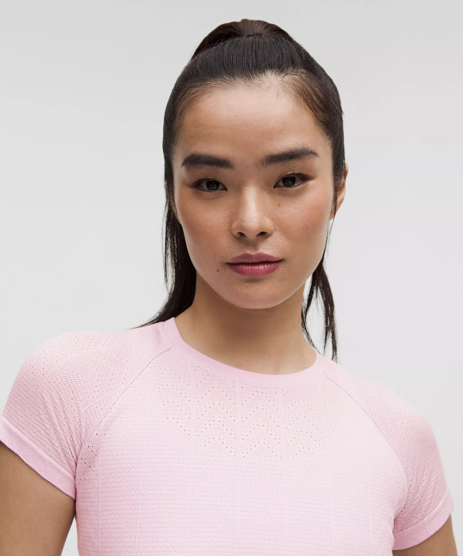 Swiftly Pointelle Cropped Short-Sleeve Shirt - 4