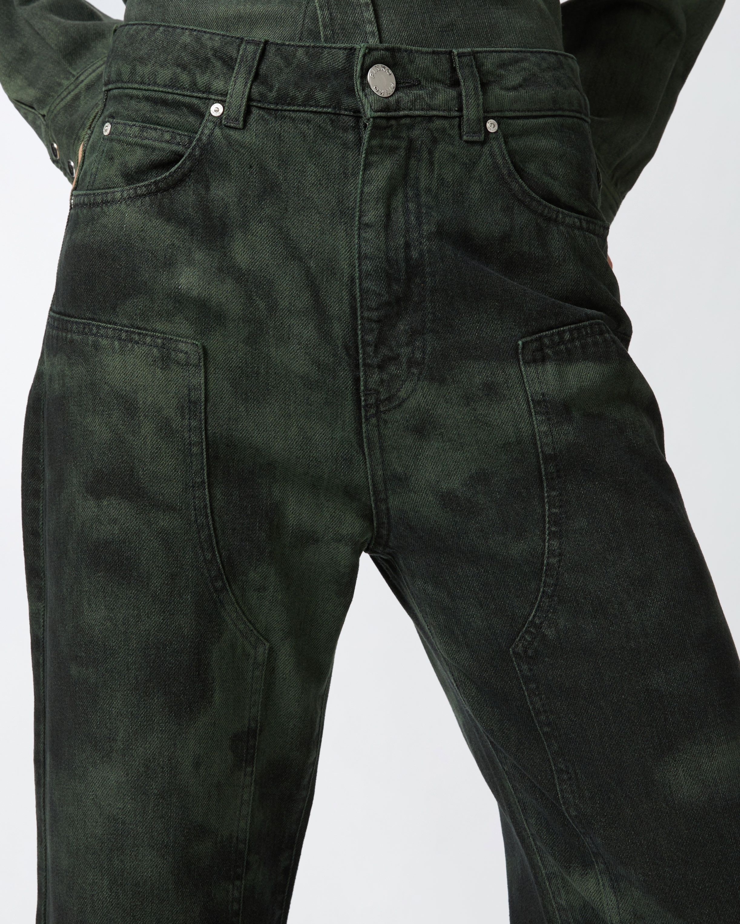 LOOSE-FIT SPOTTED BLACK DENIM JEANS - 5