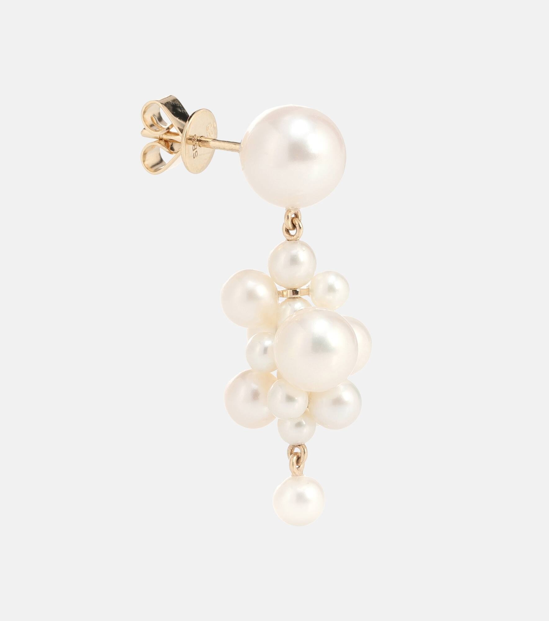 Botticelli 14kt gold earrings with pearls - 4