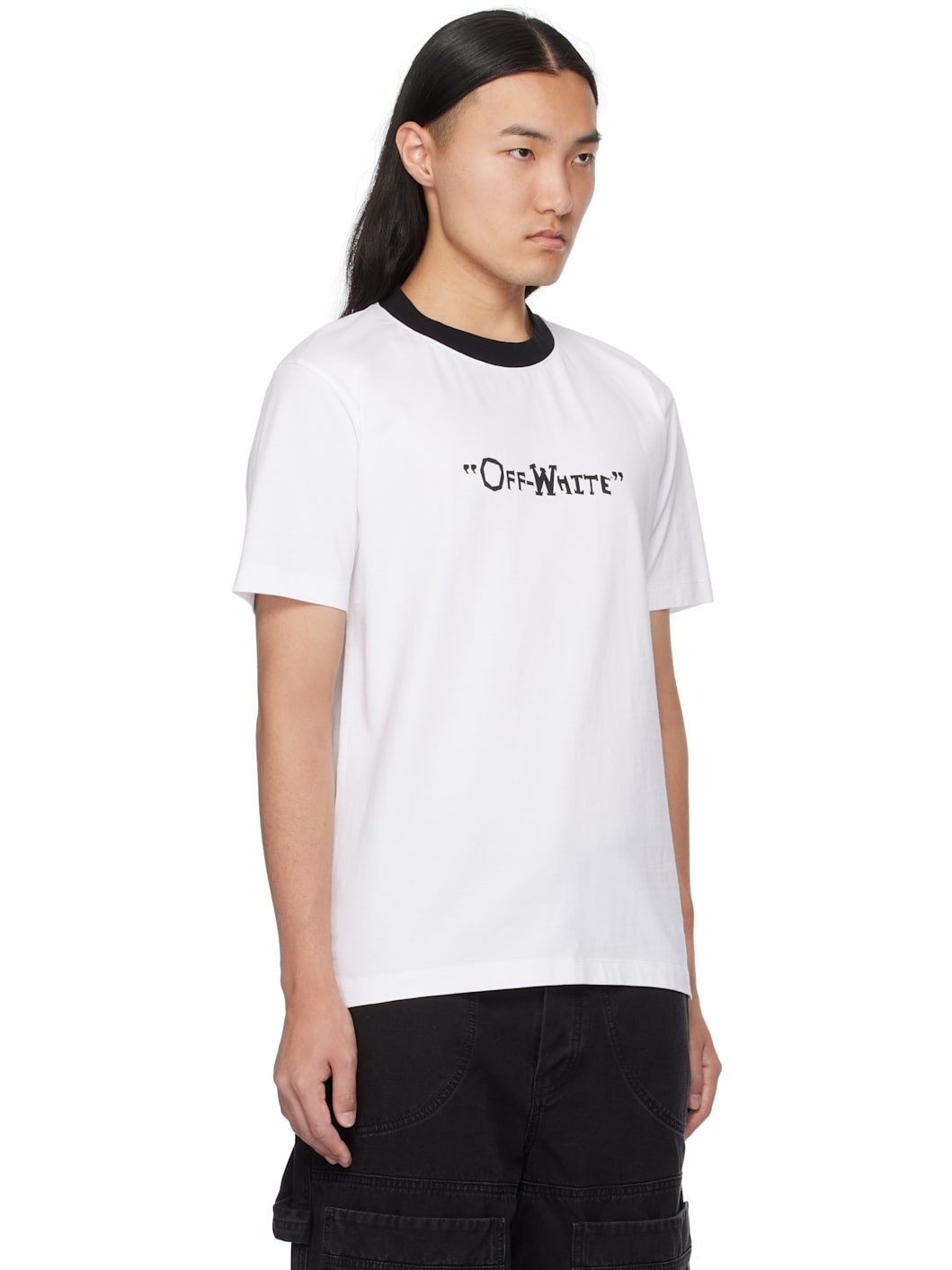 White 'Off' Quote Slim T-shirt - 2