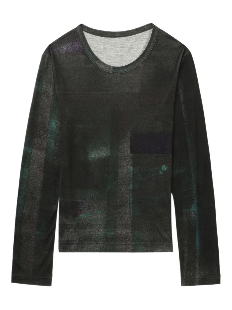 printed long-sleeve T-shirt 1