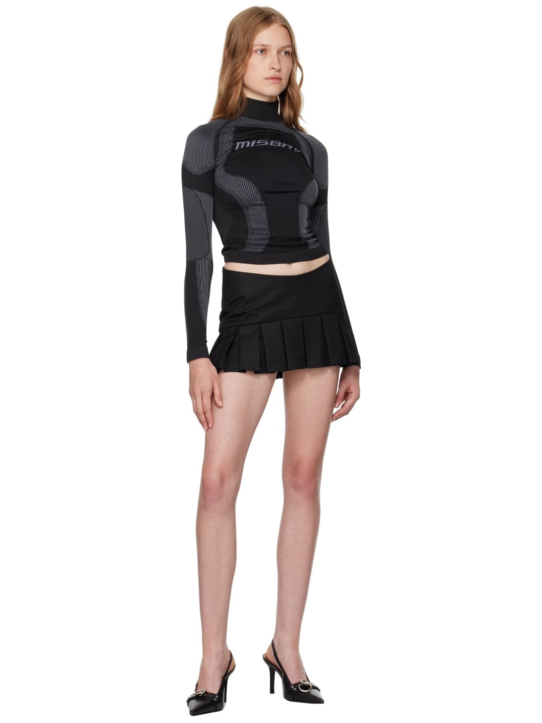 Black Sport Long Sleeve Sport Top - 4