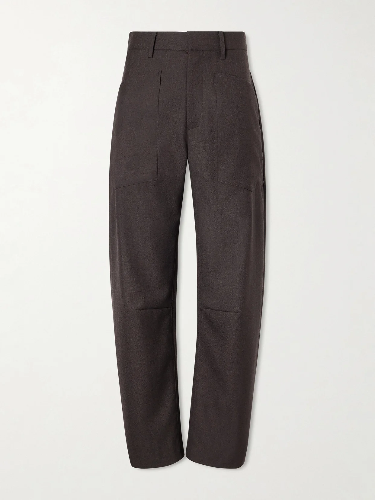 Shon Wool-gabardine Barrel-leg Pants - 1