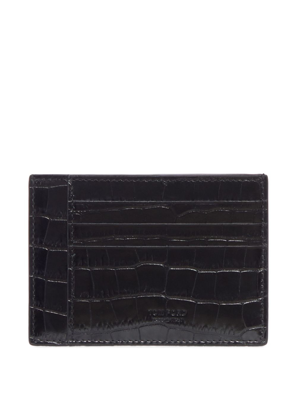 crocodile-effect leather wallet - 2