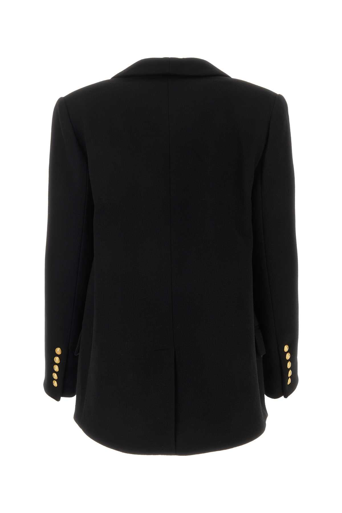 Balmain Women Black Crepe Blazer - 2