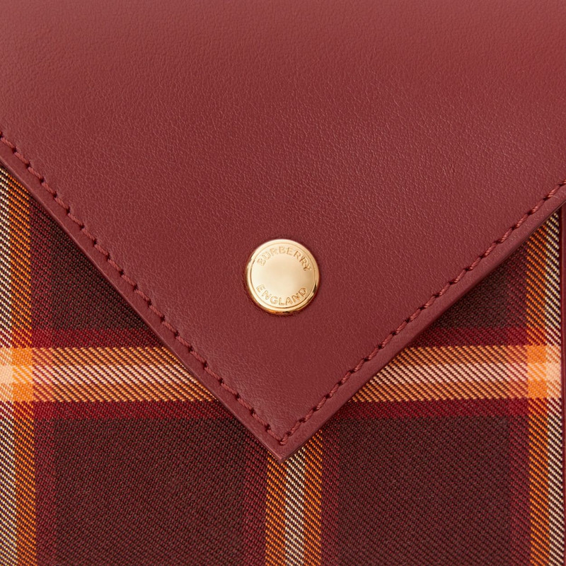 Burberry Tartan Technical Cotton and Leather Folding Wallet outlook
