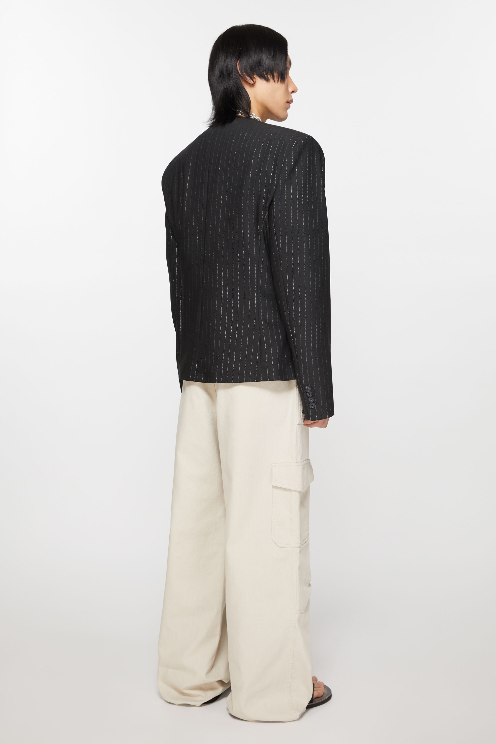 Fitted fit suit jacket - Black - 4