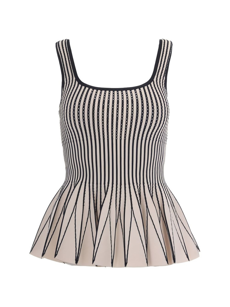 pleated square neck top 1