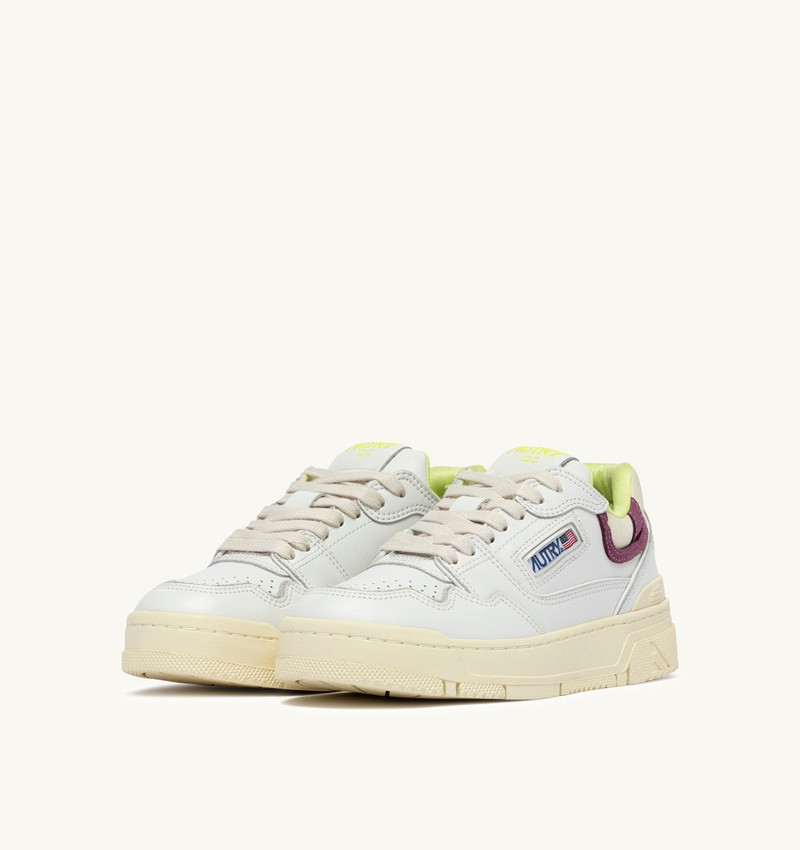 AUTRY SNEAKERS CLC LOW IN WHITE AND FIRENZE LEATHER outlook