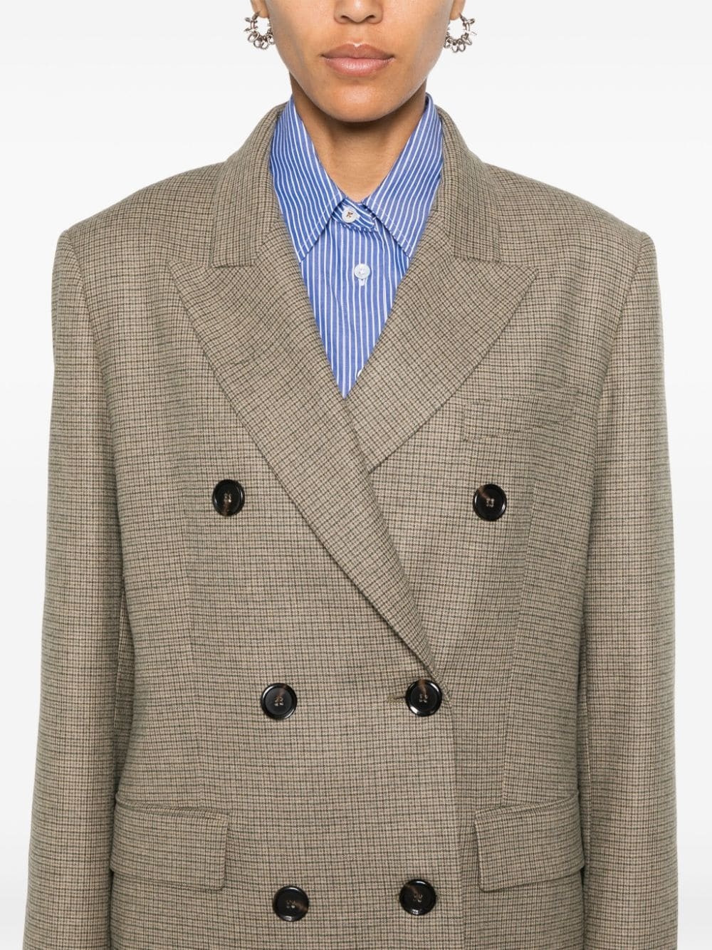 check-pattern blazer - 5