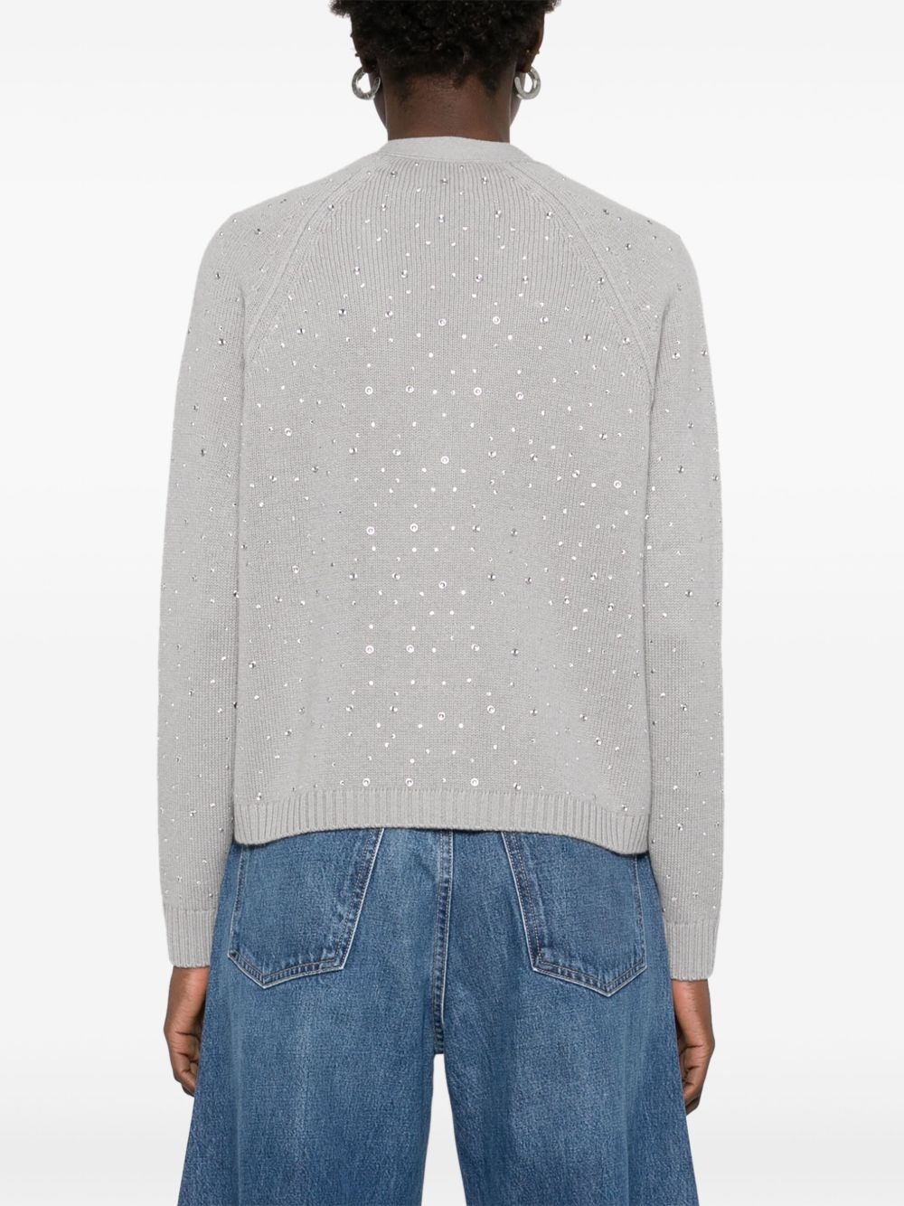 crystal-embellished cardigan - 4
