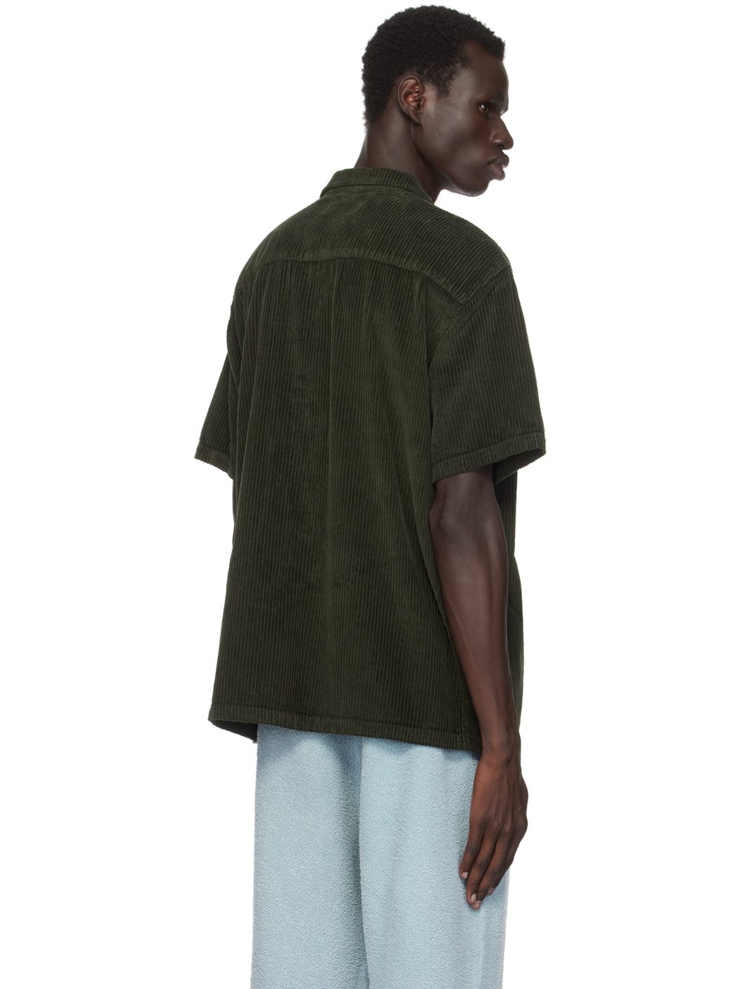 Green Wide Wale Corduroy Shirt - 3