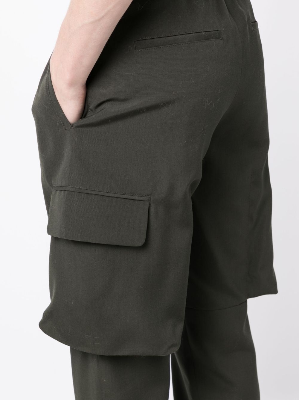 STRAIGHT-LEG WOOL CARGO TROUSERS - 2