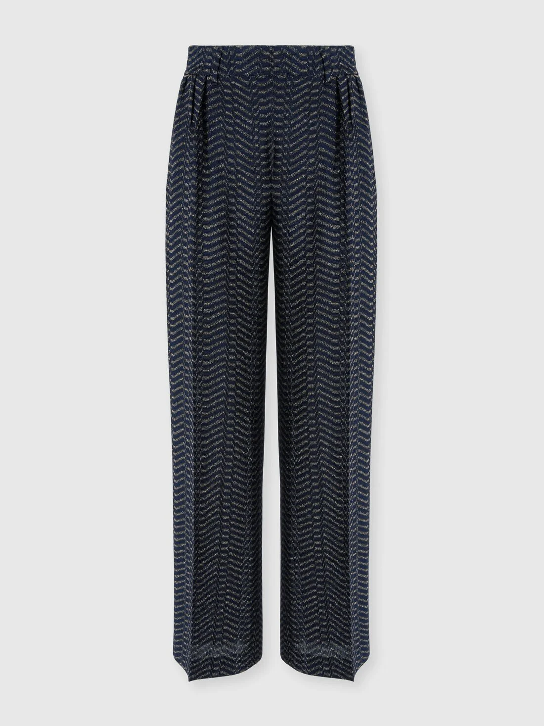 Classic viscose lamé trousers with Greek key motif - 1