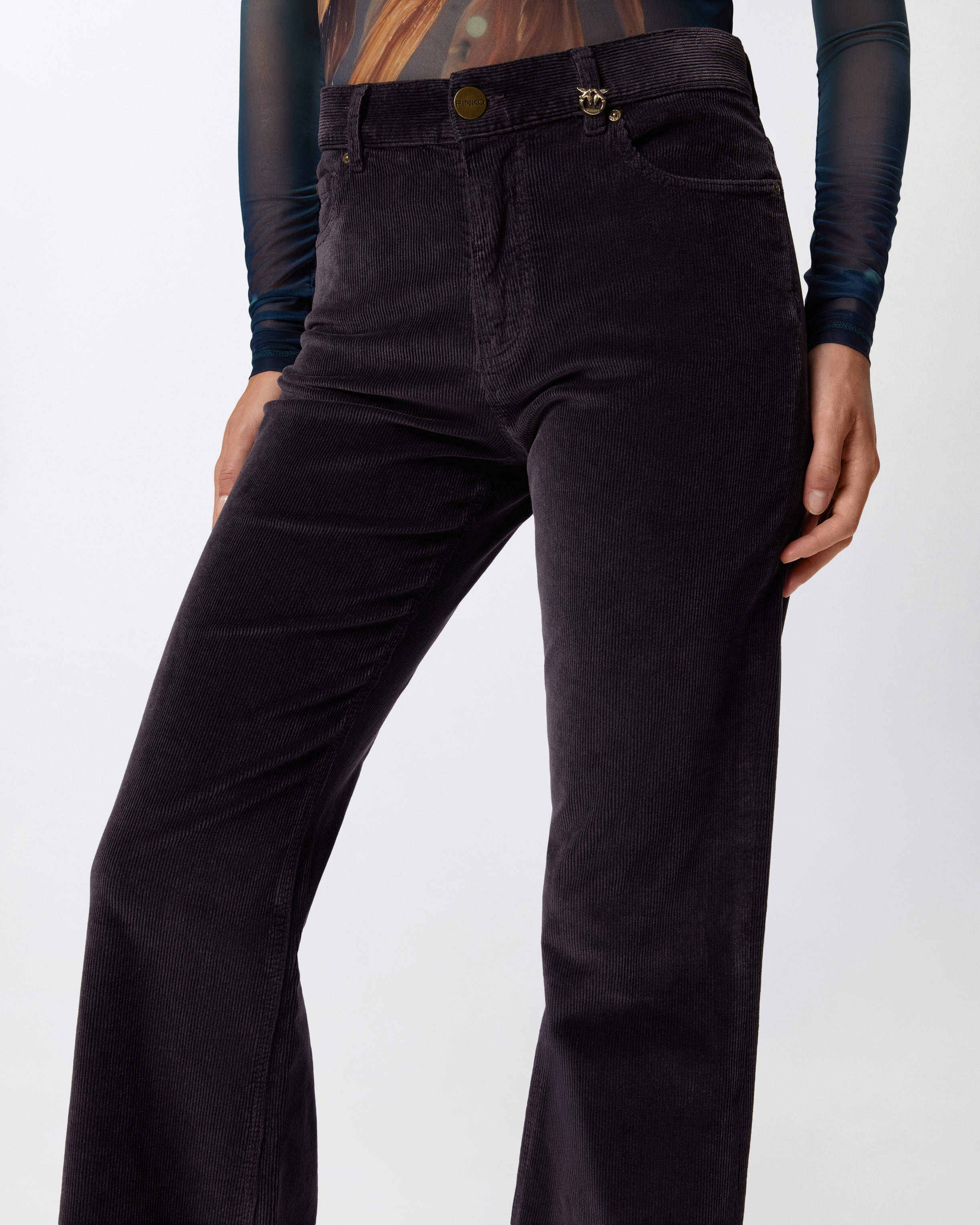 FLARED CORDUROY TROUSERS - 5