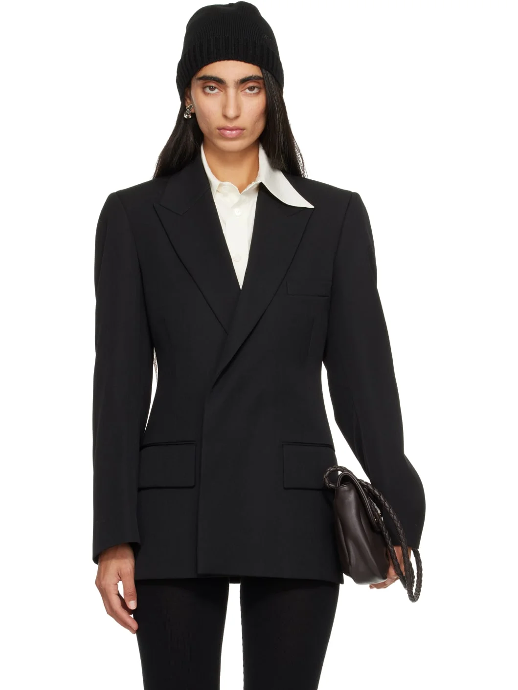 Black Floating Wool Jacket - 1